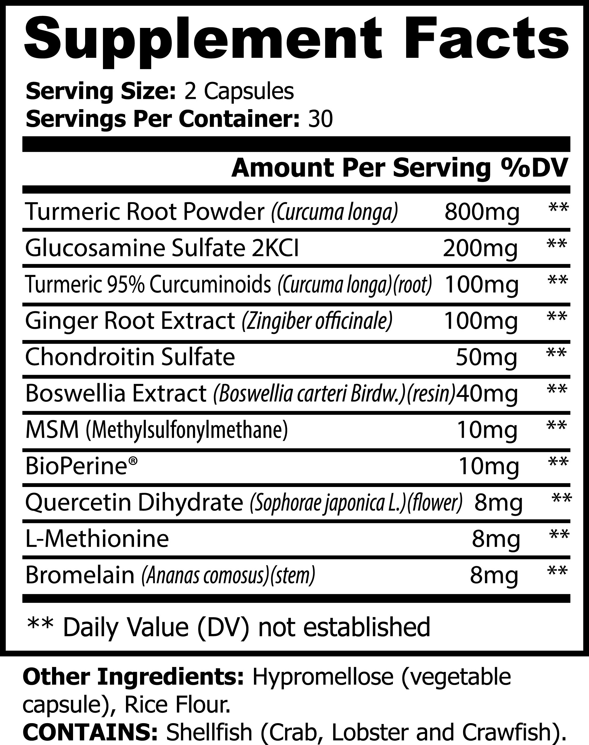 Platinum Turmeric Capsules Natural Pain Relief & Inflammation Support