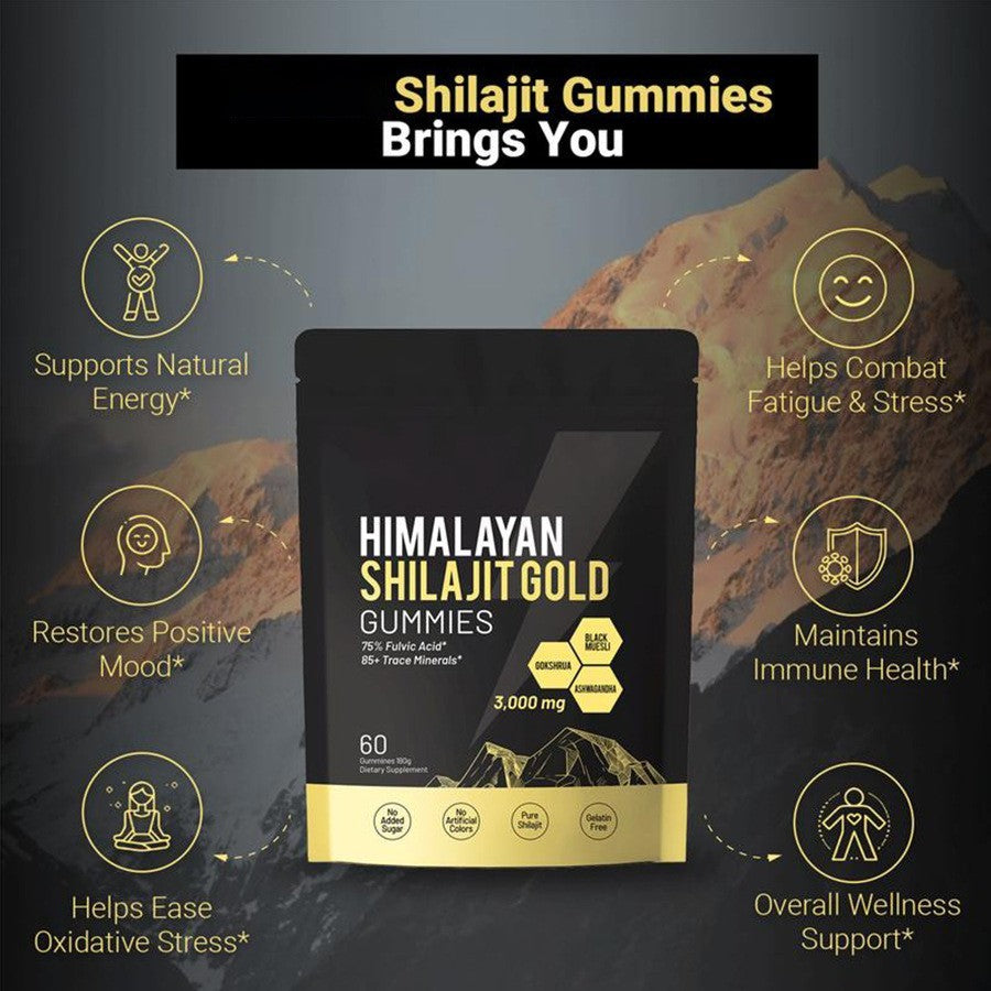 Himalayan Shilajit Gold Gummies 3000 mg