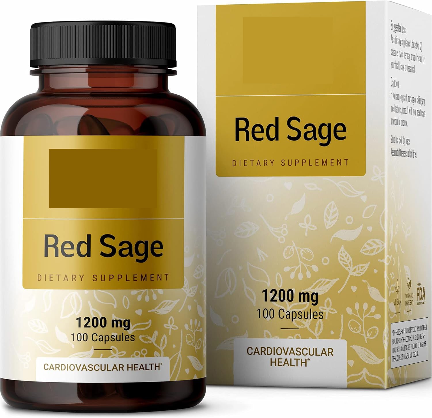 Red Ginseng & Saliva Miltiorrhiza Herbal Strength 1200 mg