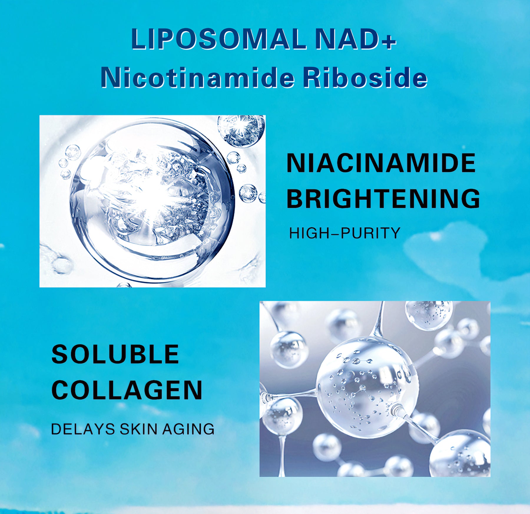 Abronikey NAD+ Supplement with Liposomal Nicotinamide Riboside & Resveratrol & Quercetin