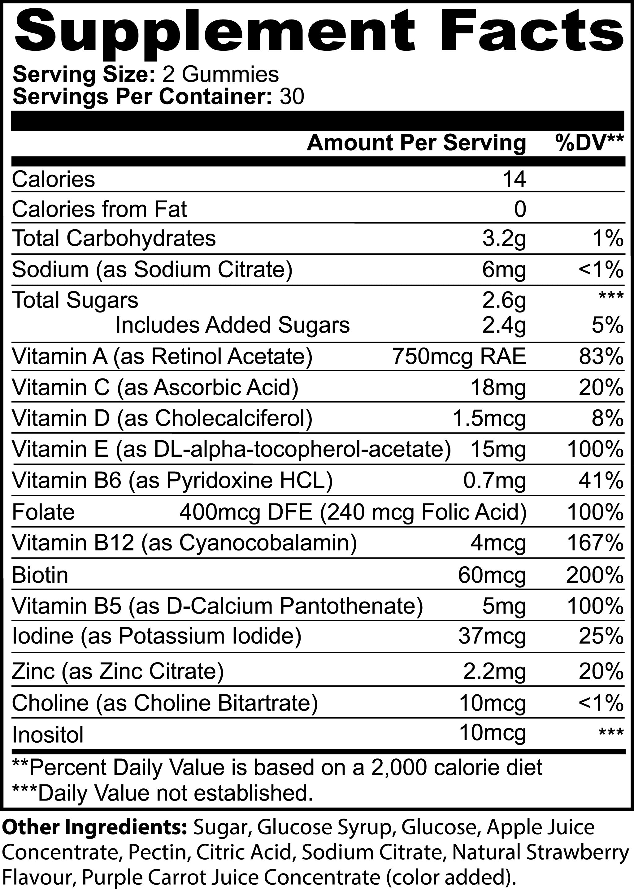 Multivitamin Bear Gummies 60