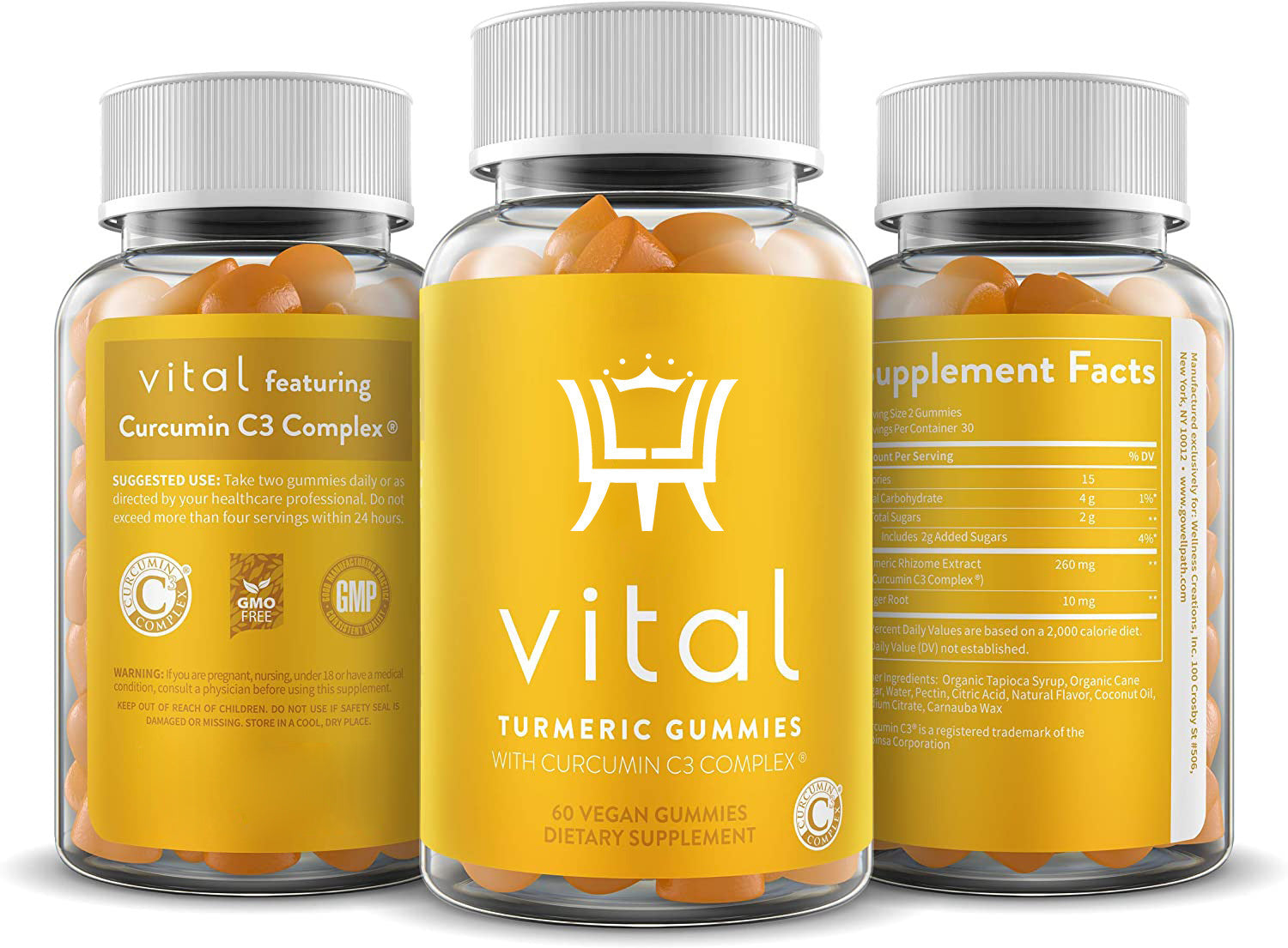 Turmeric Gummies with Curcumin C3 Complex + Ginger Root