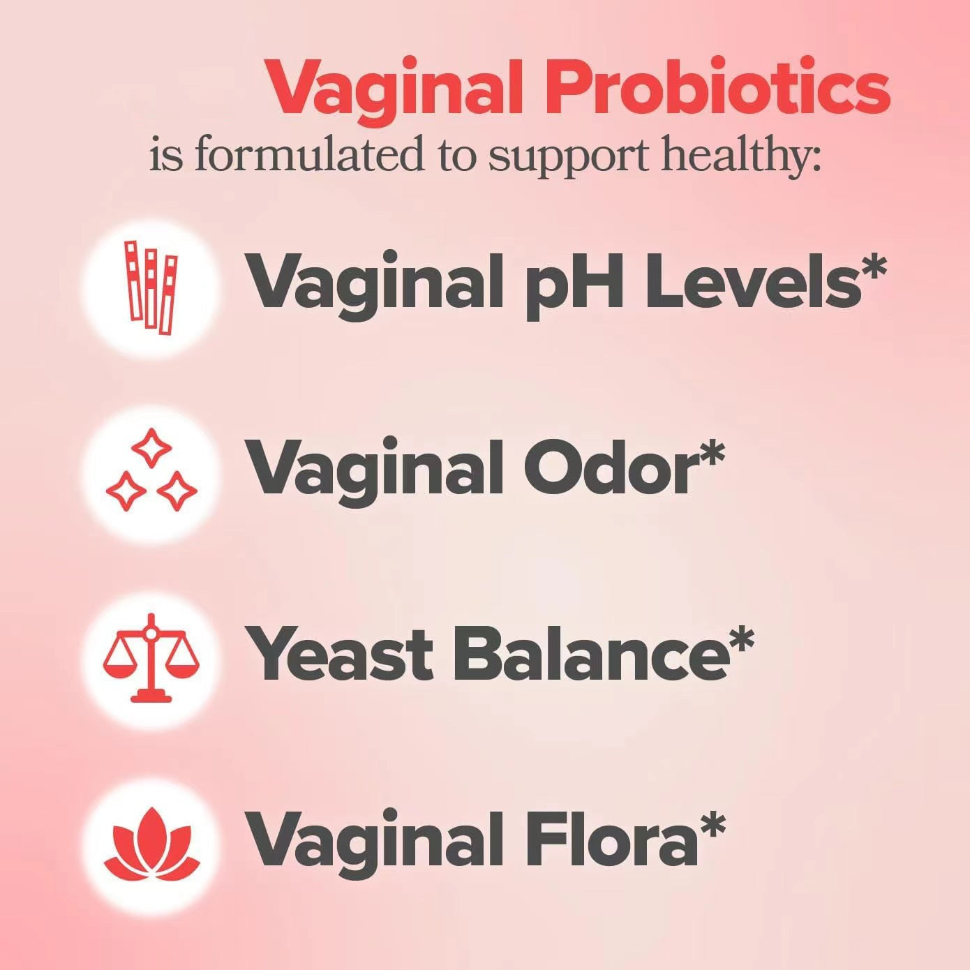 Vaginal Probiotic Support Healthy Vaginal Odor & pH & Yeast Balance & Flora