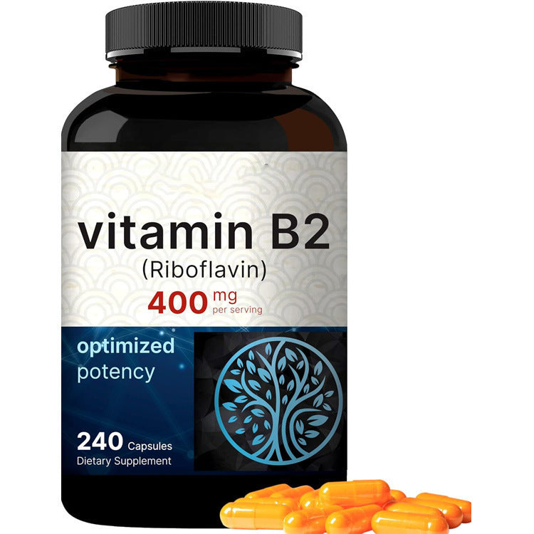 Vitamin B2 Riboflavin 400 mg Essential for Energy &amp; Metabolism