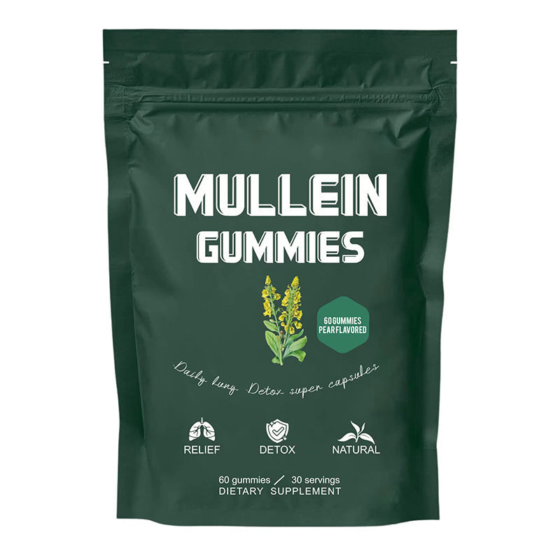 Mullein Herb Soft Gummies Herbal Cough &amp; Respiratory Relief