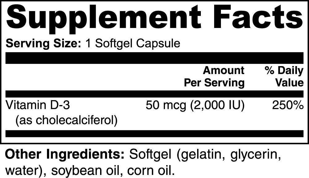 VITAMIN D3 2000 IU