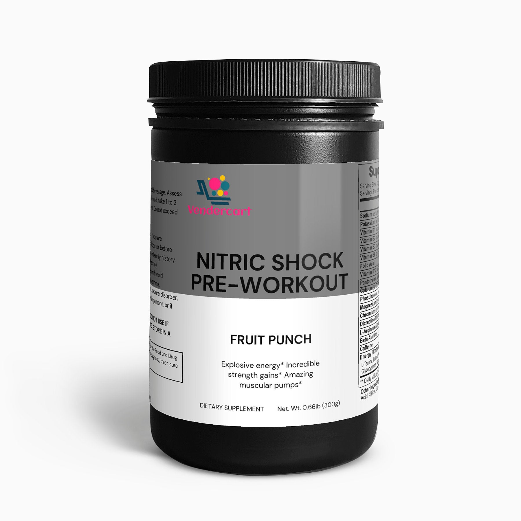 Nitric Shock Pre-Workout Formula Explosive Energy & Endurance Booster