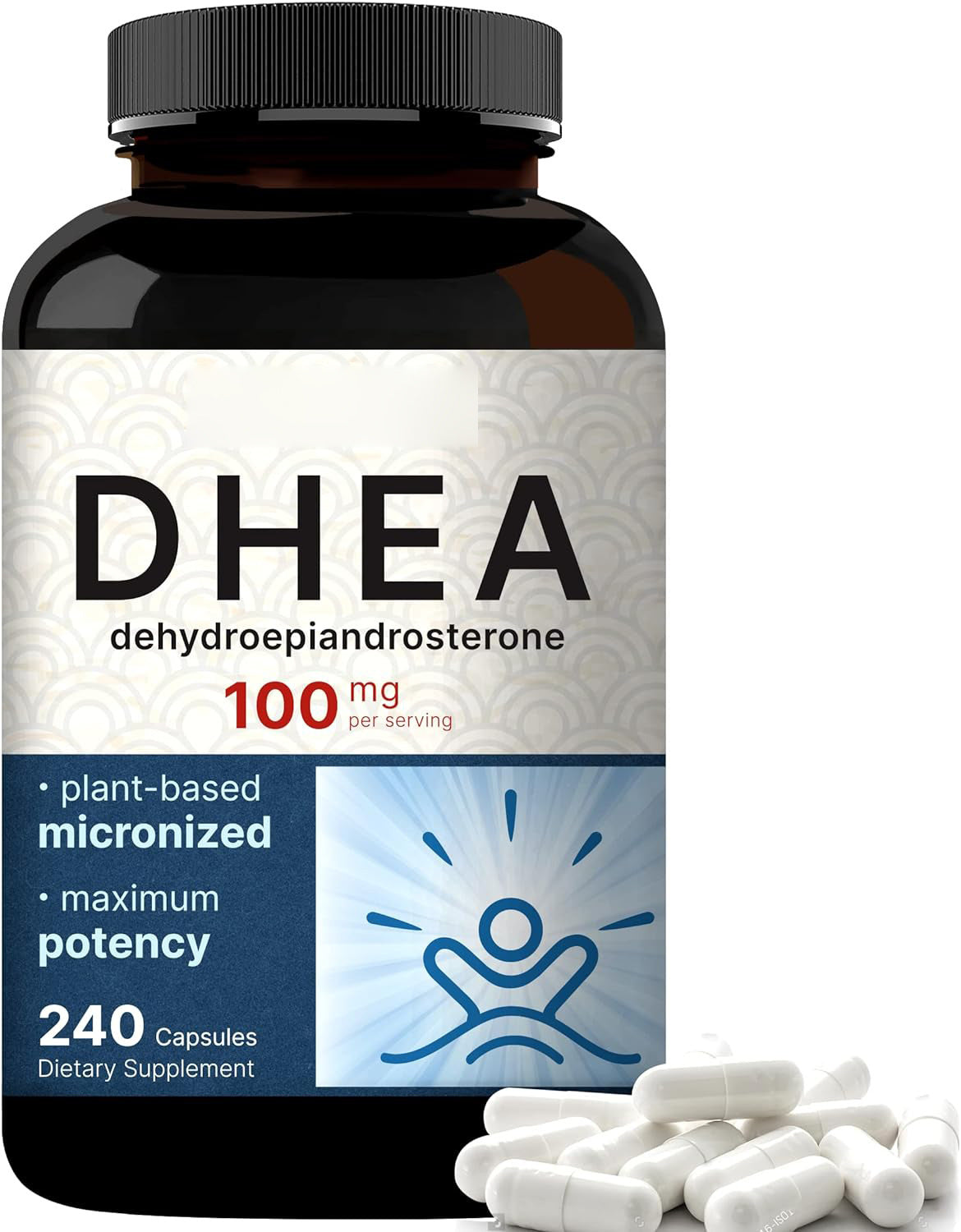 DHEA 100 mg Hormonal Balance & Energy & Anti-Aging Support 240 Capsules