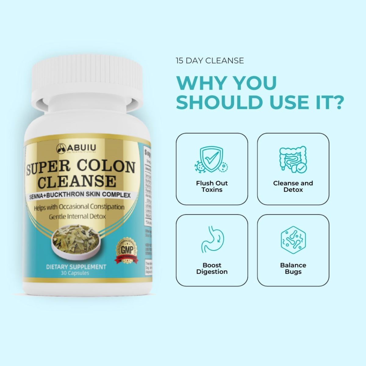 Super Colon Cleanse Gentle Detox &amp; Digestive Support