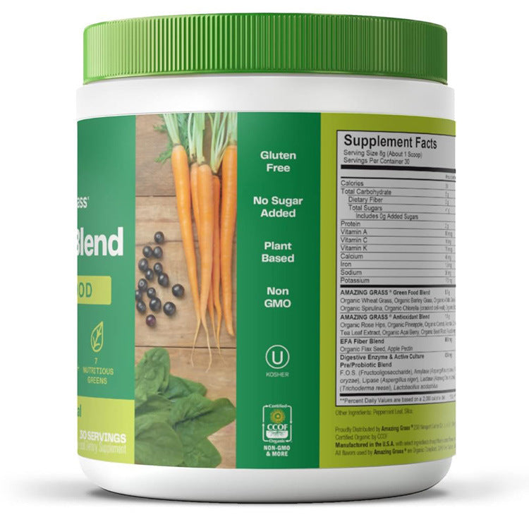 Super Green Blend Complete Superfood Nutrition for Energy & Immunity & Digestion