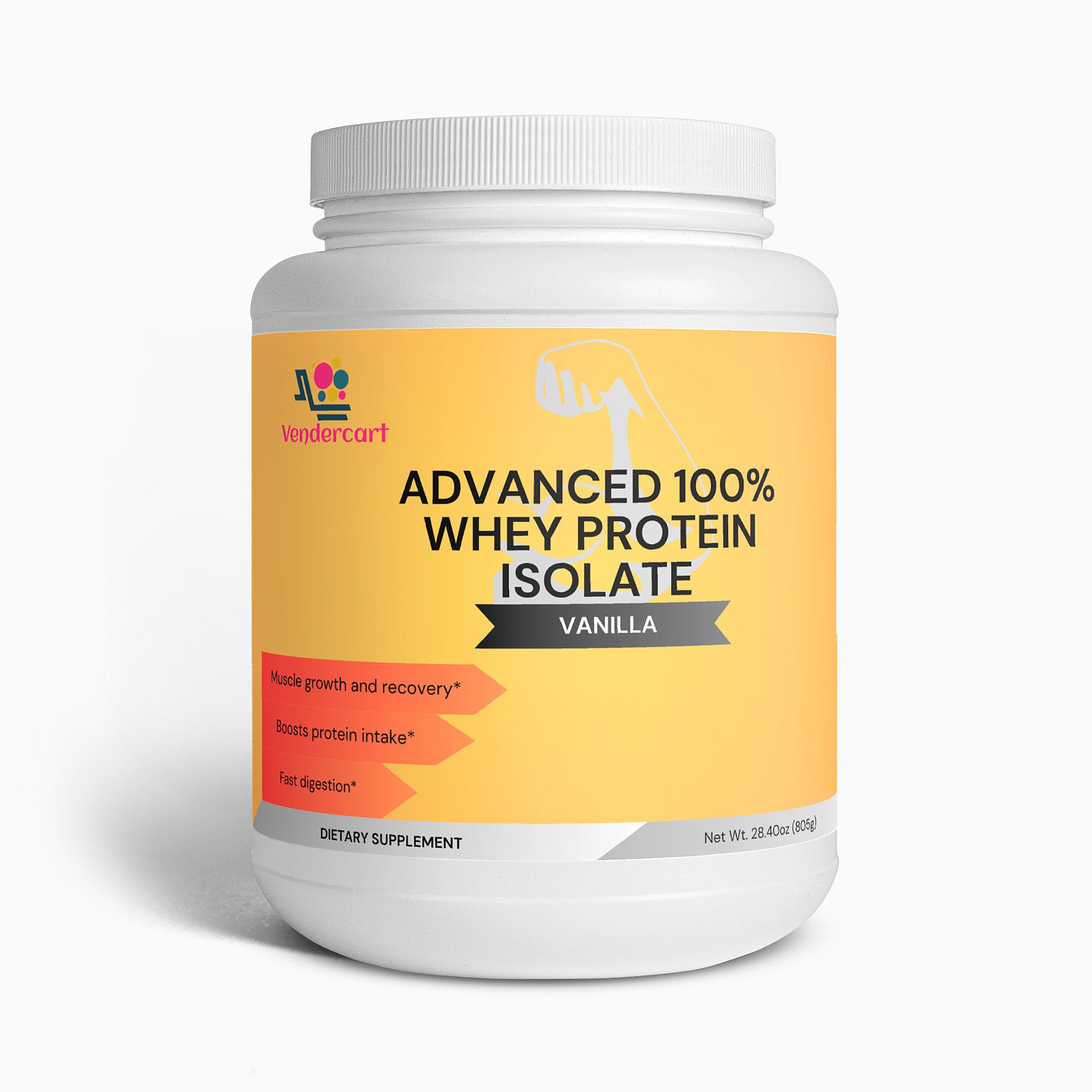 Advanced Whey Protein Isolate 29.6 OZ High Quality for Lean Muscle & Recovery Support