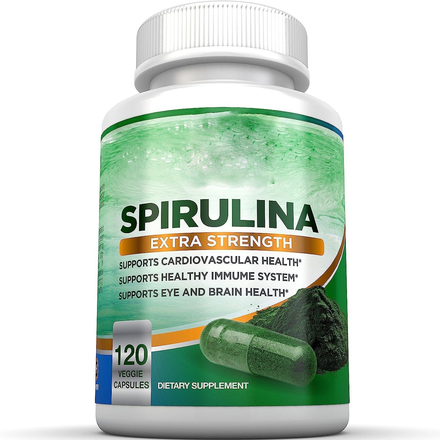 Spirulina Capsules Pure Superfood Nutrition 120 Caps