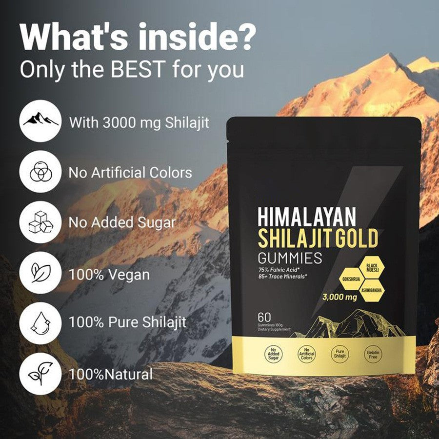 Himalayan Shilajit Gold Gummies 3000 mg