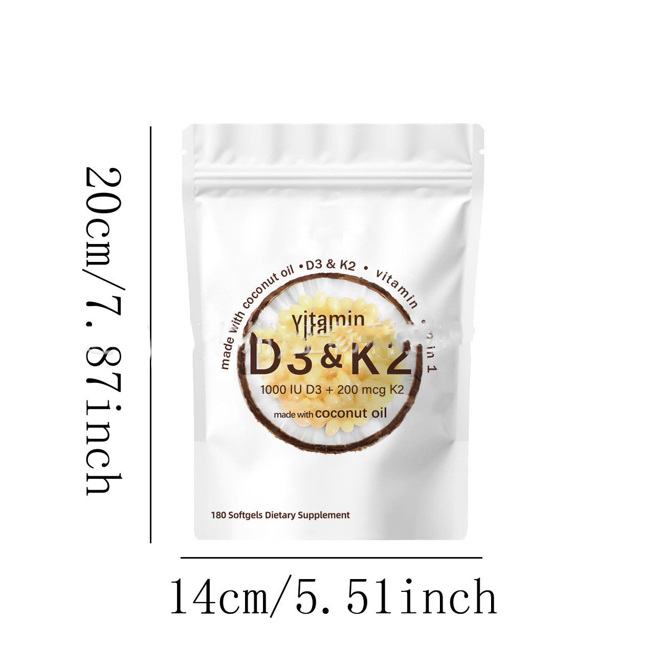 Vitamin D3 10,000 IU & K2 200 mcg