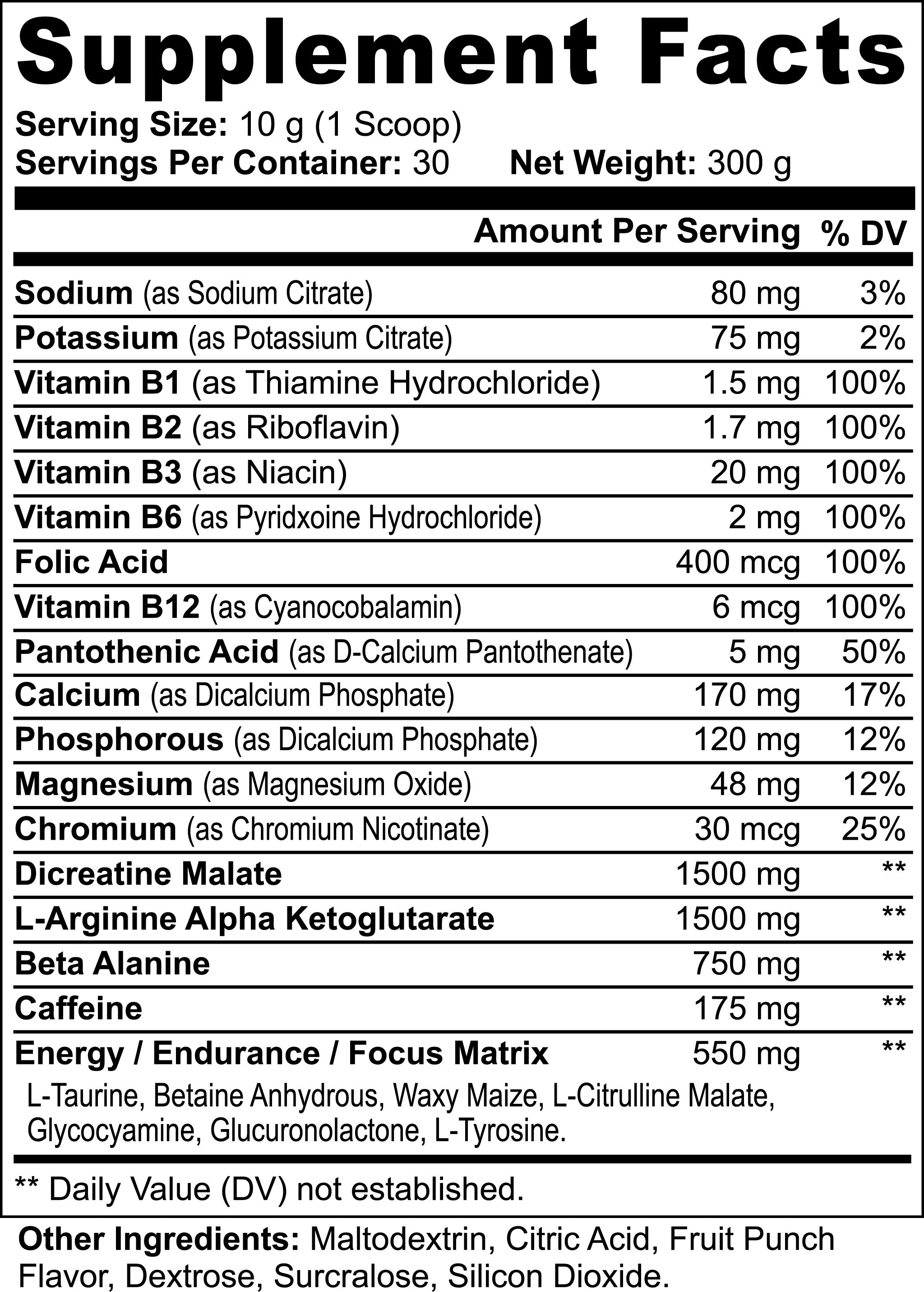 Nitric Shock Pre-Workout Formula Explosive Energy & Endurance Booster