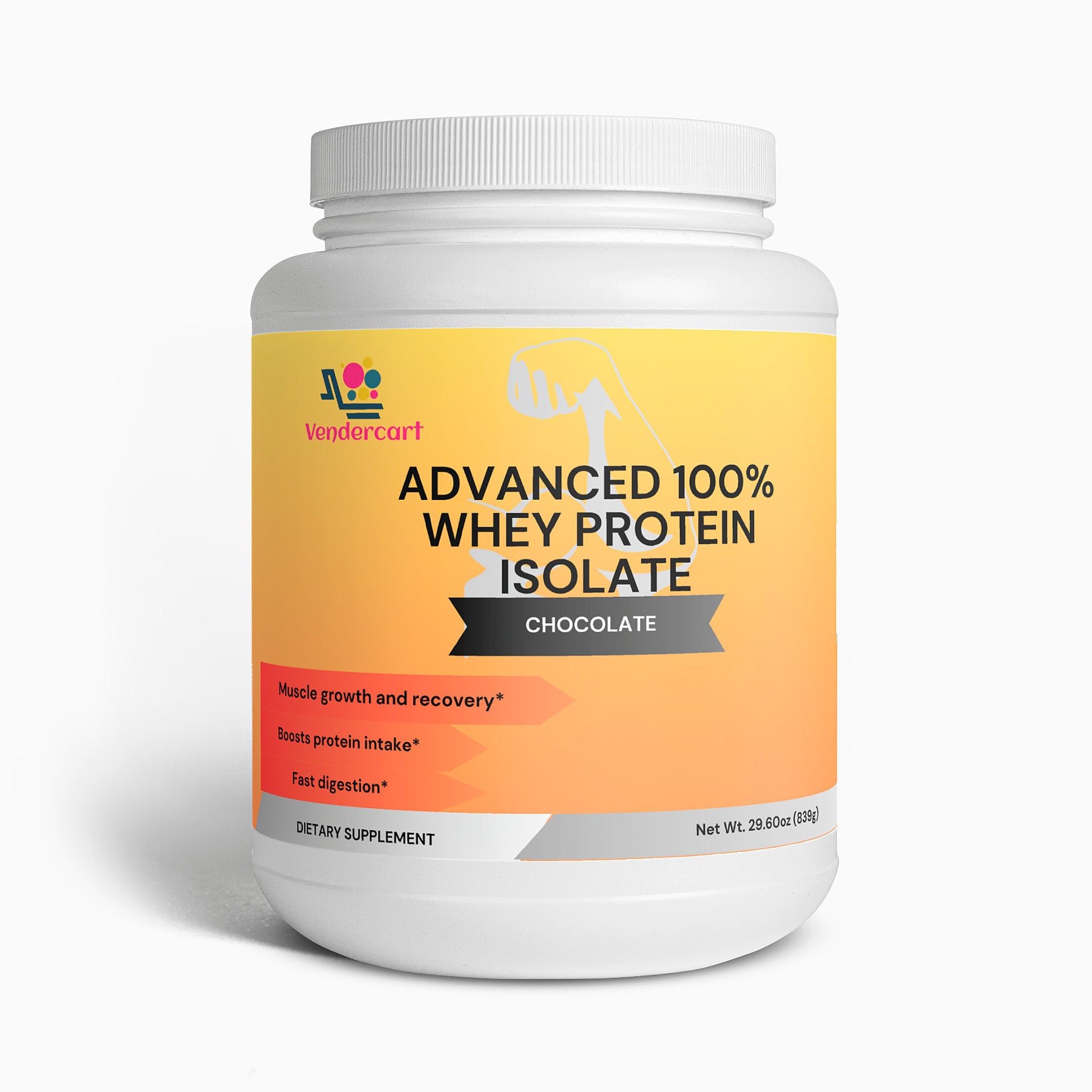 Advanced Whey Protein Isolate 29.6 OZ High Quality for Lean Muscle & Recovery Support