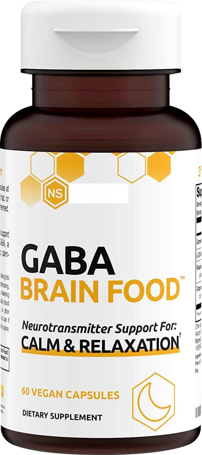 Gaba 60 Brain Herbal Food Neurotransmitter Support for Calm & Relaxation